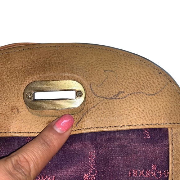 Anuschka Hand Painted Crossbody Saddle Bag Peacock Lily Purse - Picture 4 of 12